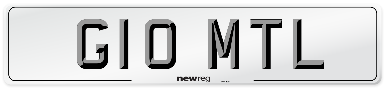 G10 MTL Front Number Plate