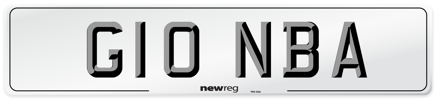 G10 NBA Front Number Plate
