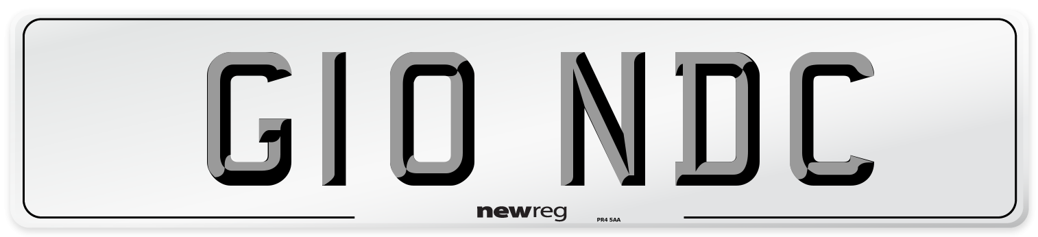 G10 NDC Front Number Plate