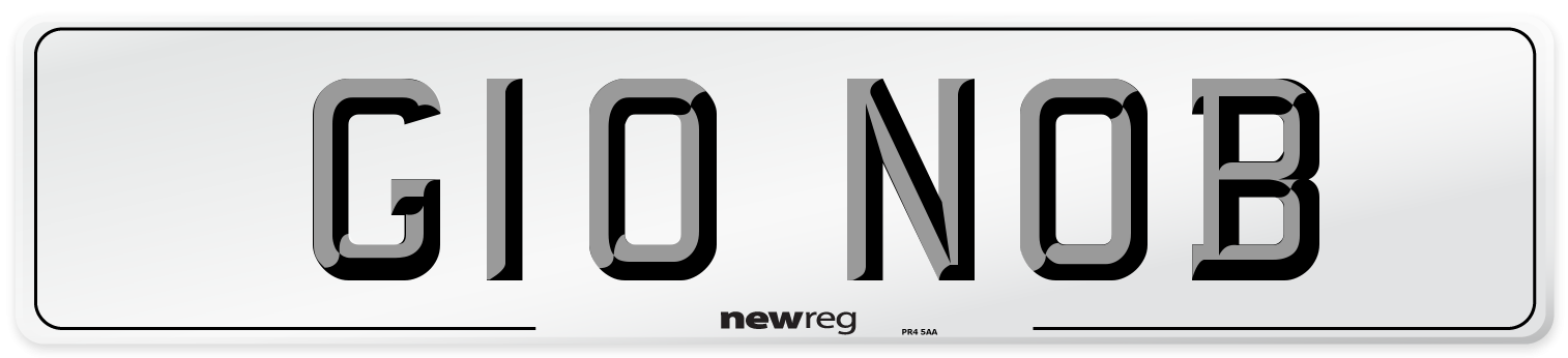 G10 NOB Front Number Plate