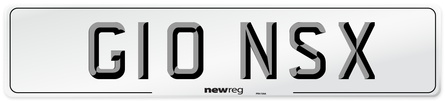 G10 NSX Front Number Plate