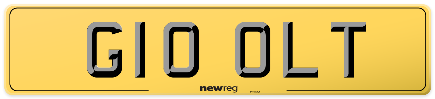 G10 OLT Rear Number Plate