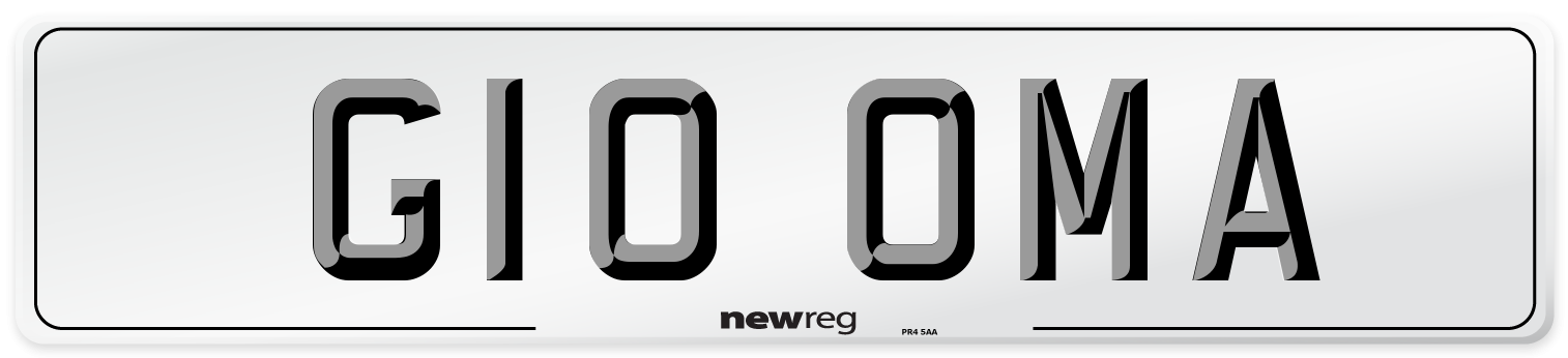 G10 OMA Front Number Plate