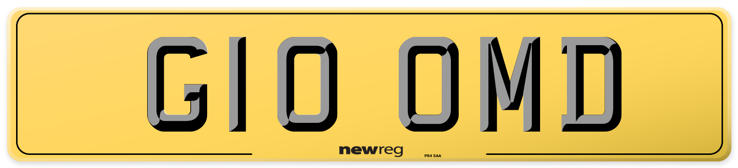G10 OMD Rear Number Plate