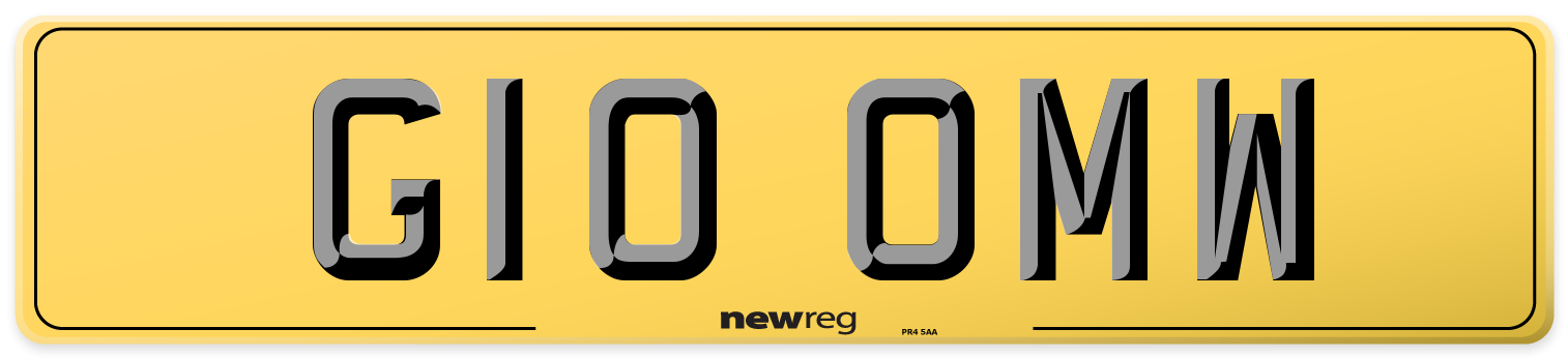 G10 OMW Rear Number Plate