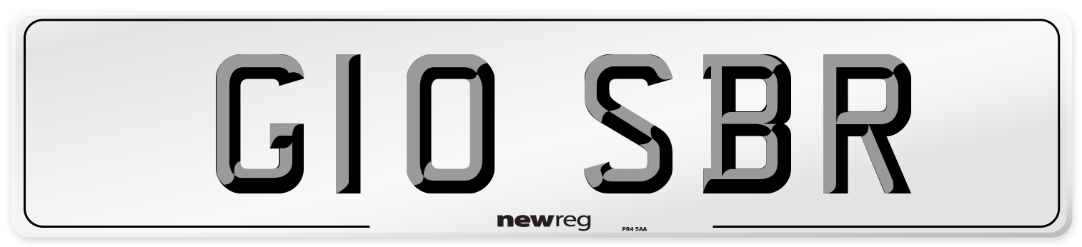 G10 SBR Front Number Plate
