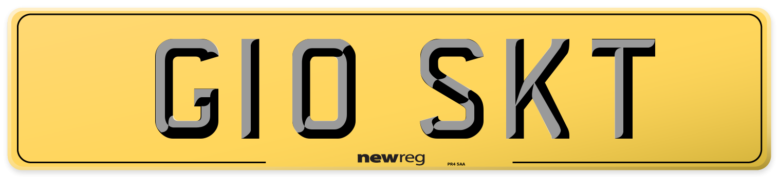G10 SKT Rear Number Plate