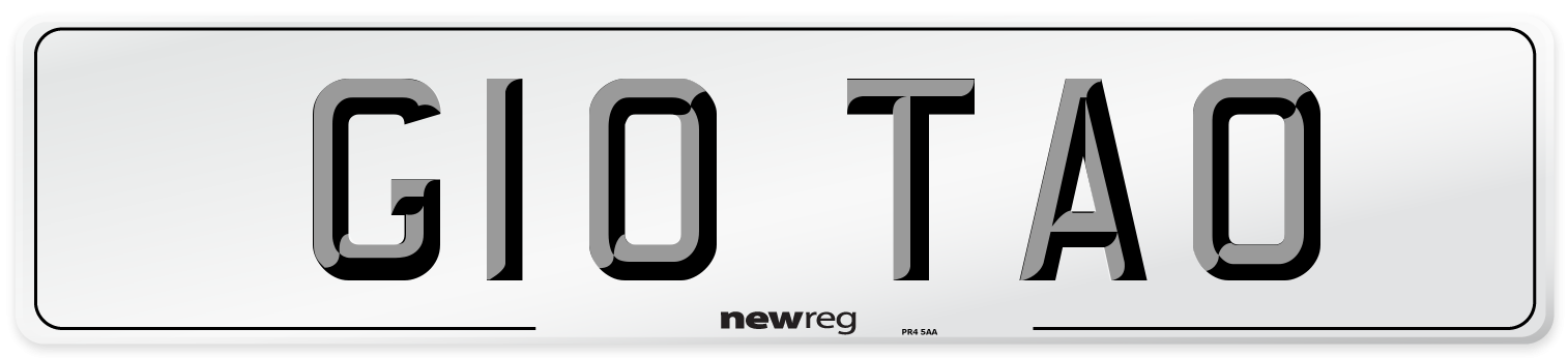 G10 TAO Front Number Plate