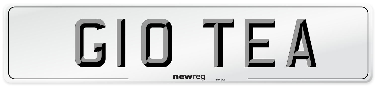 G10 TEA Front Number Plate