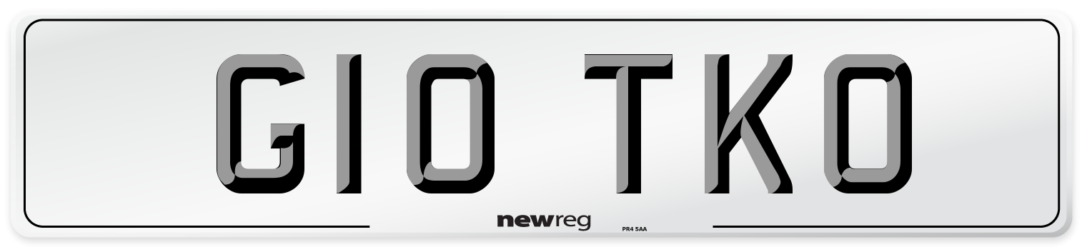 G10 TKO Front Number Plate