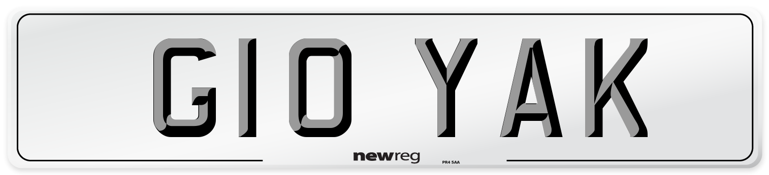 G10 YAK Front Number Plate