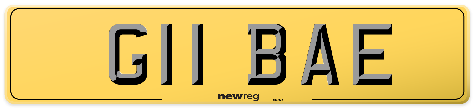 G11 BAE Rear Number Plate