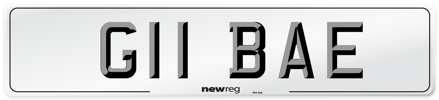 G11 BAE Front Number Plate