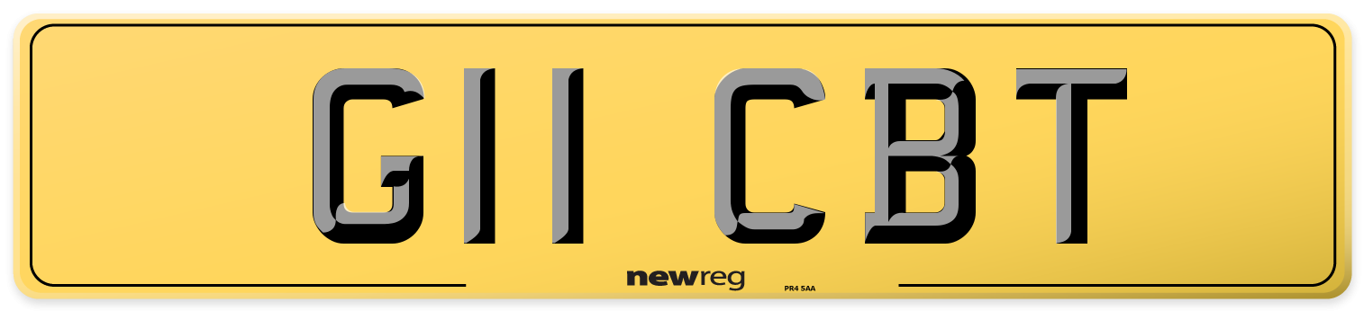 G11 CBT Rear Number Plate