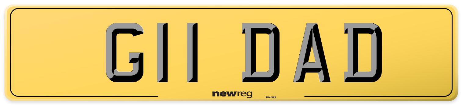 G11 DAD Rear Number Plate