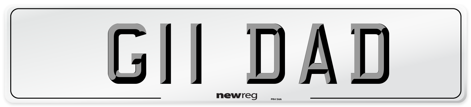 G11 DAD Front Number Plate