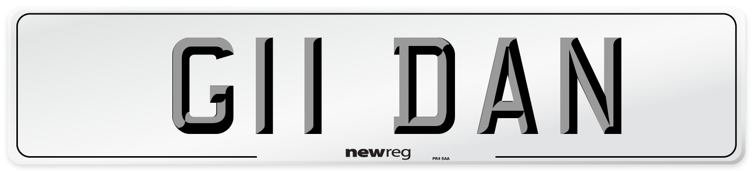 G11 DAN Front Number Plate