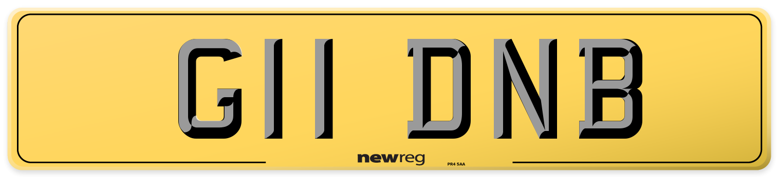 G11 DNB Rear Number Plate