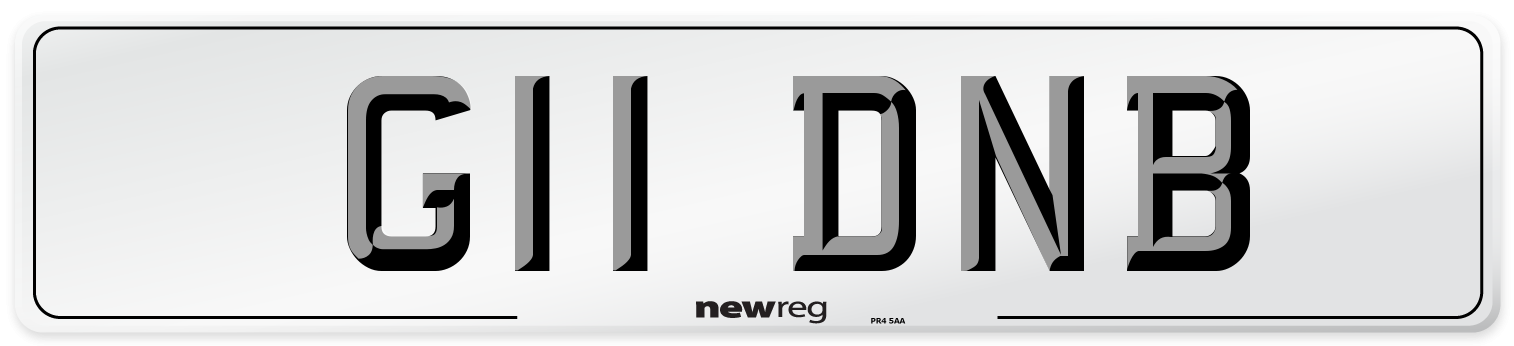 G11 DNB Front Number Plate