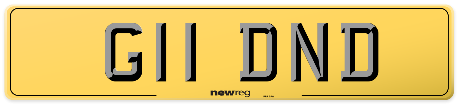 G11 DND Rear Number Plate