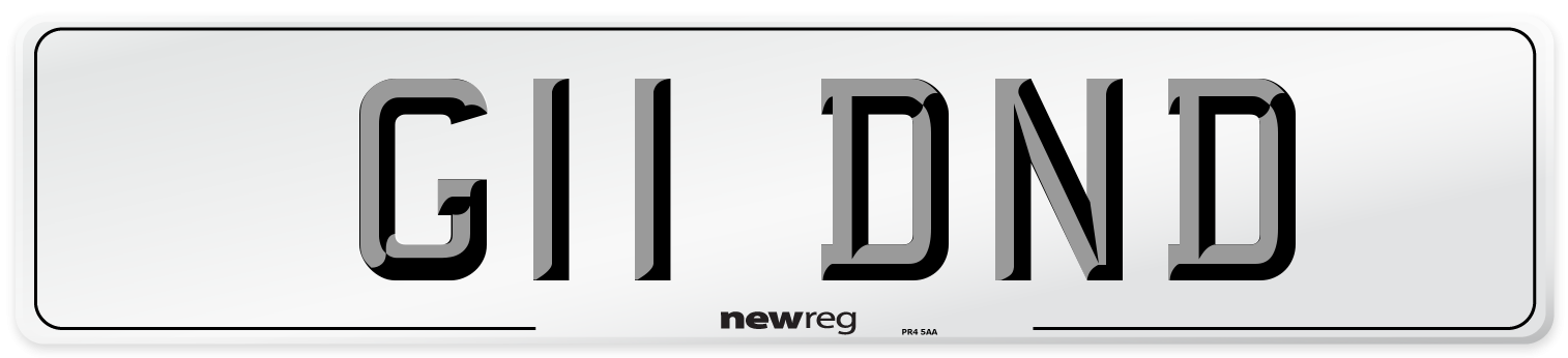 G11 DND Front Number Plate