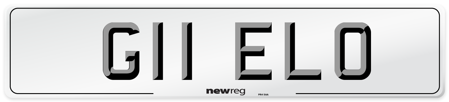 G11 ELO Front Number Plate