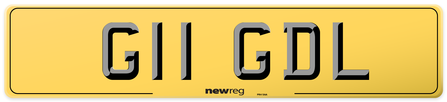 G11 GDL Rear Number Plate