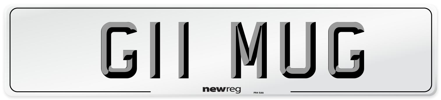G11 MUG Front Number Plate