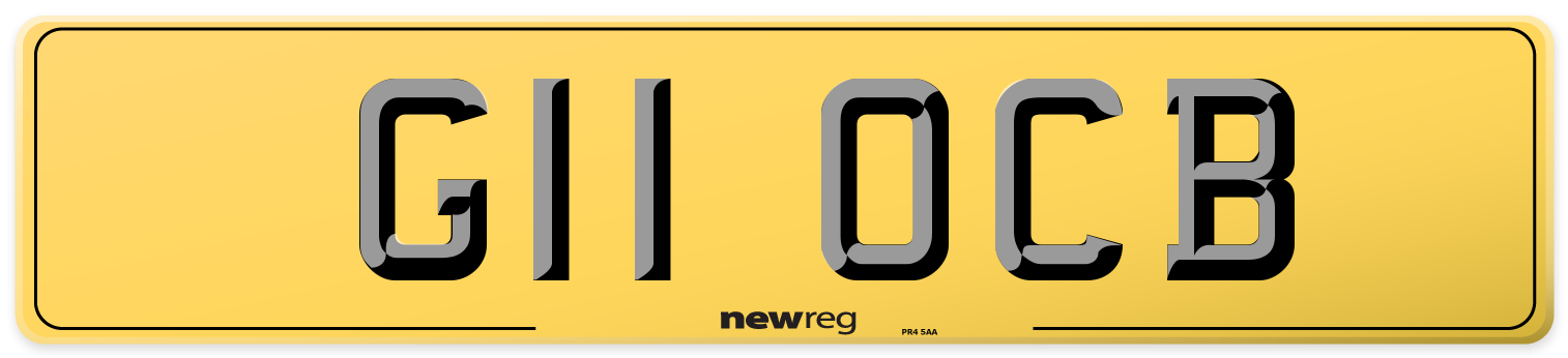 G11 OCB Rear Number Plate