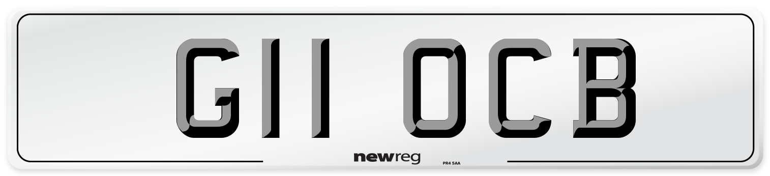 G11 OCB Front Number Plate