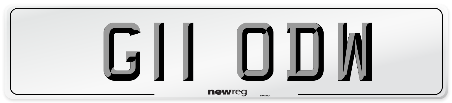 G11 ODW Front Number Plate
