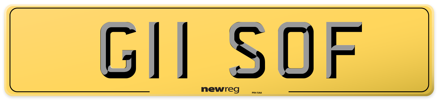 G11 SOF Rear Number Plate