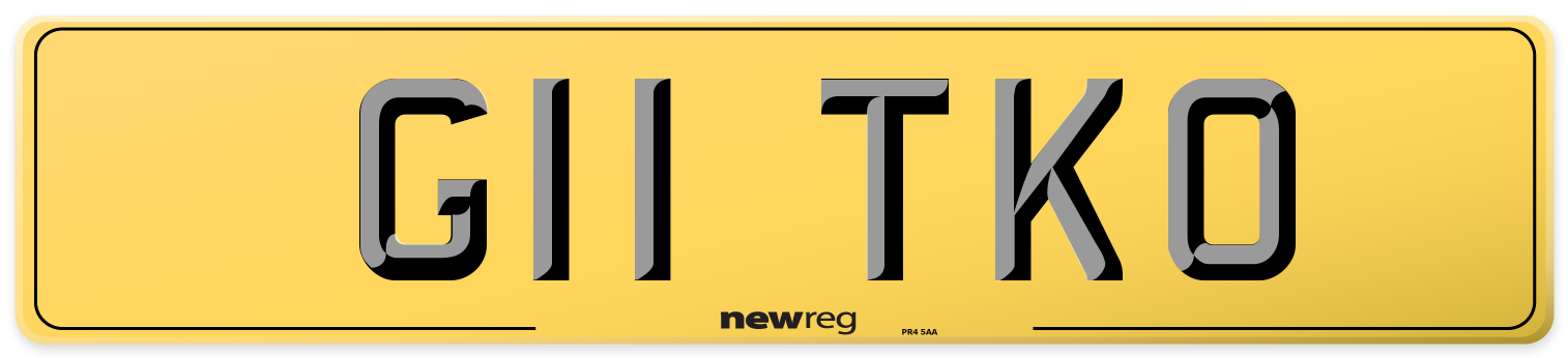 G11 TKO Rear Number Plate