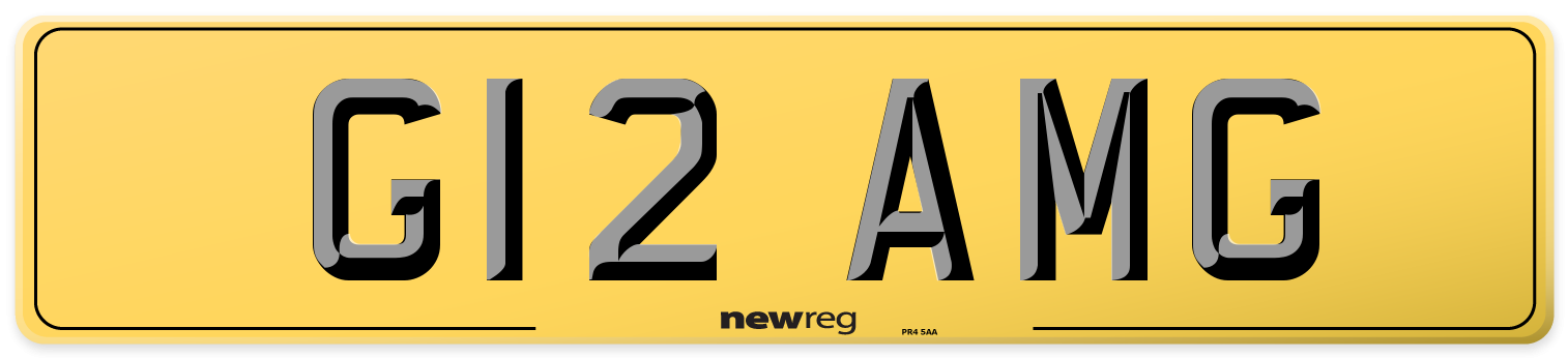 G12 AMG Rear Number Plate