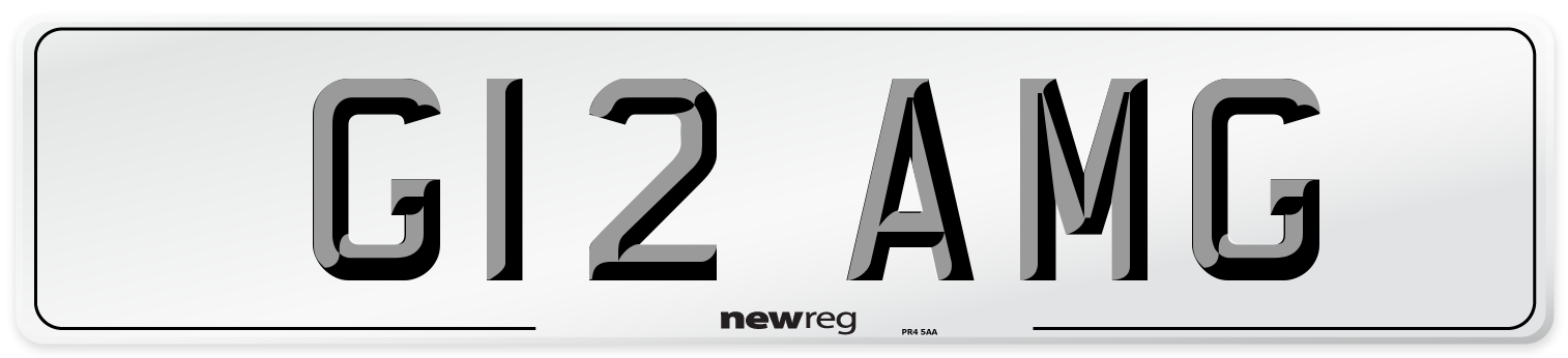 G12 AMG Front Number Plate