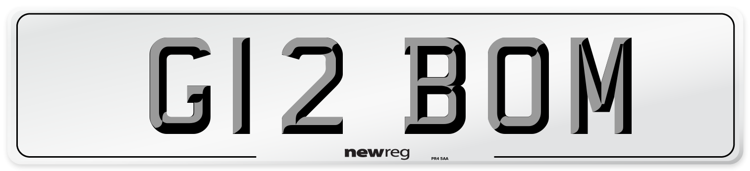 G12 BOM Front Number Plate