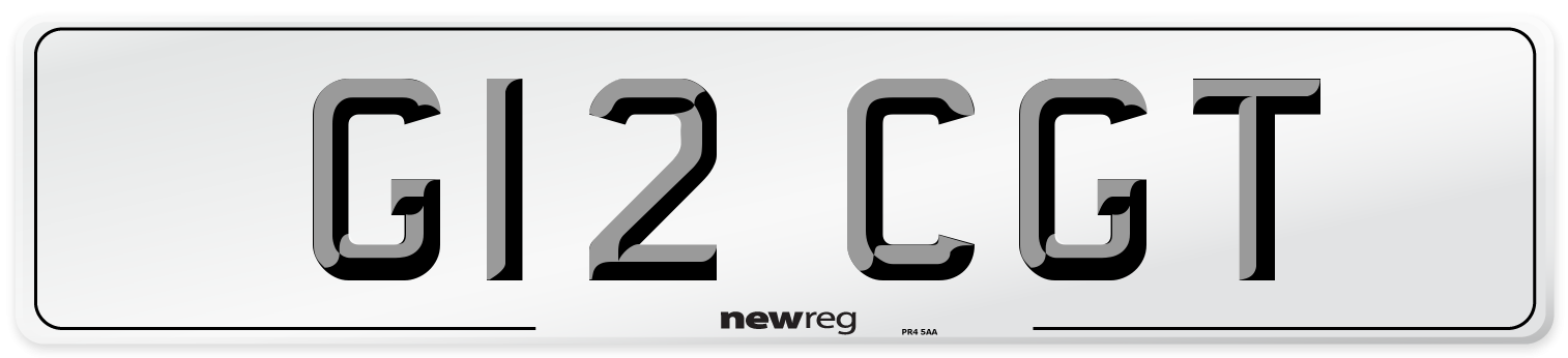 G12 CGT Front Number Plate