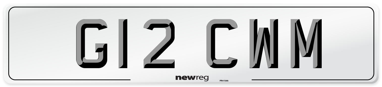 G12 CWM Front Number Plate