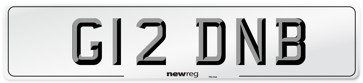 G12 DNB Front Number Plate