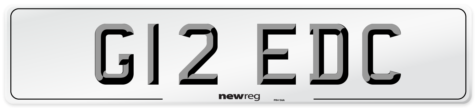 G12 EDC Front Number Plate