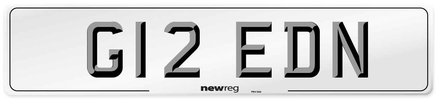 G12 EDN Front Number Plate