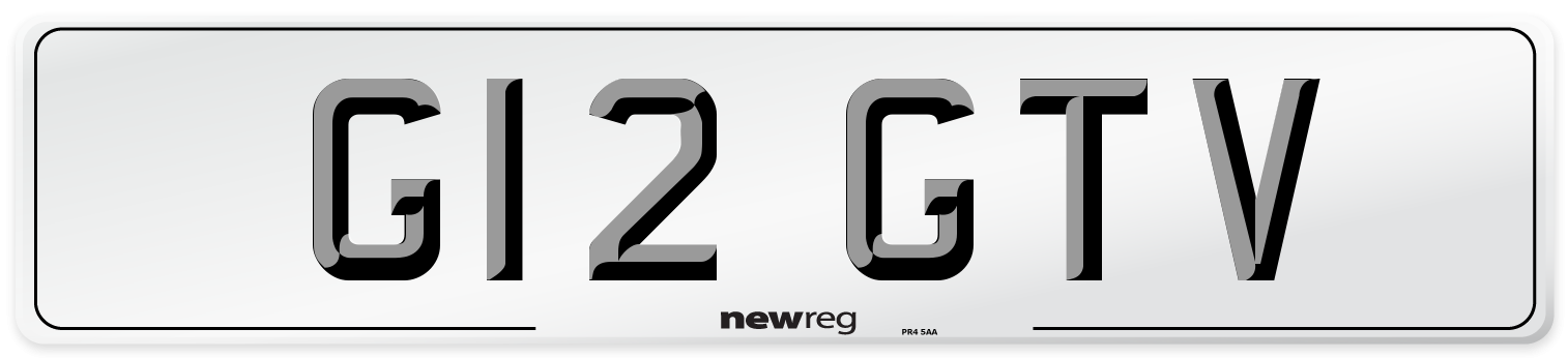 G12 GTV Front Number Plate
