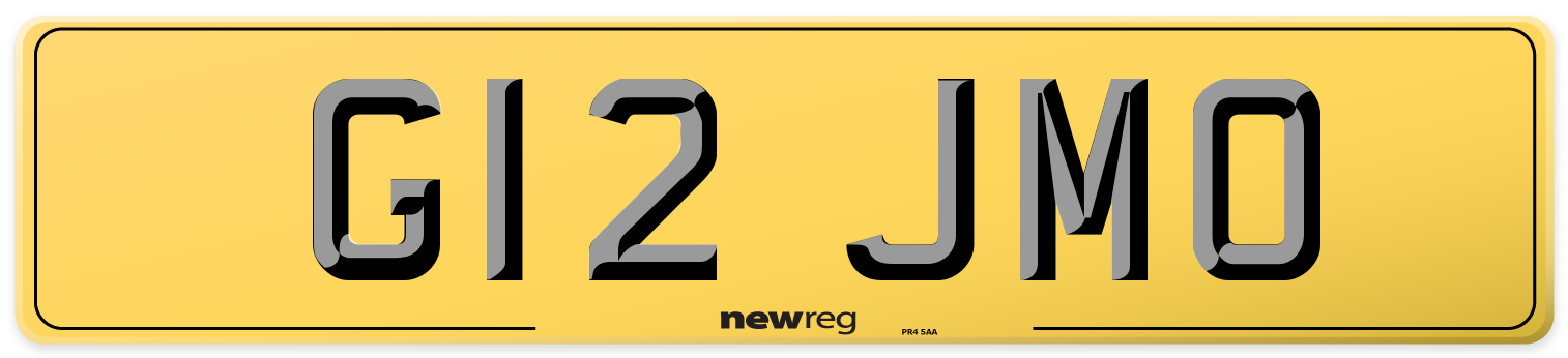 G12 JMO Rear Number Plate
