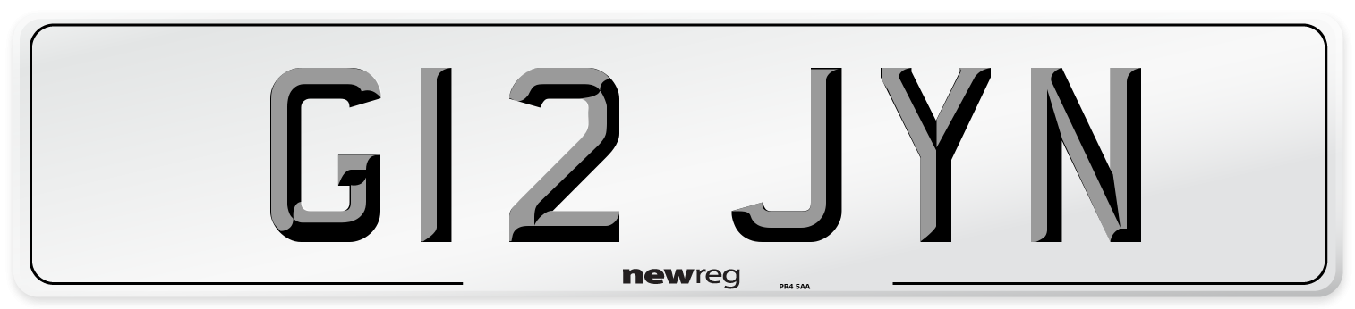 G12 JYN Front Number Plate
