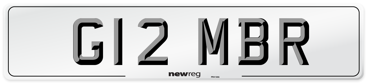G12 MBR Front Number Plate