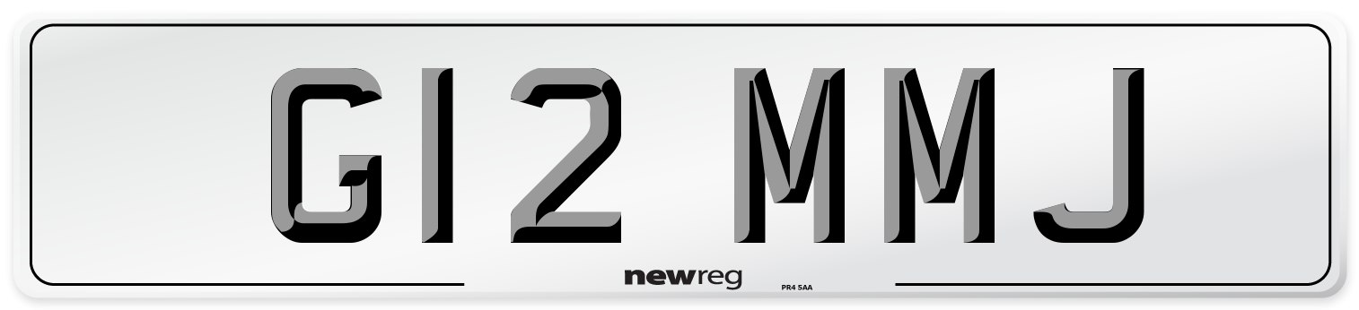 G12 MMJ Front Number Plate