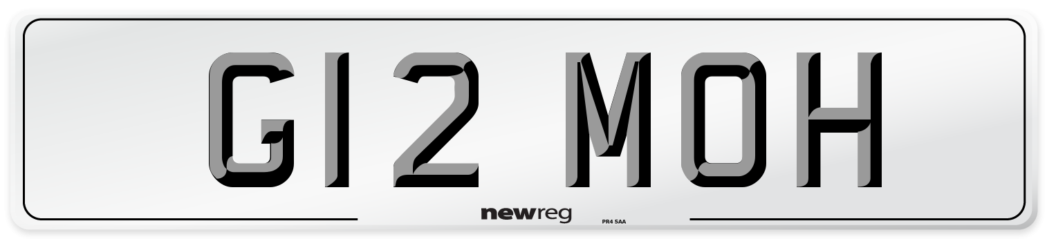 G12 MOH Front Number Plate