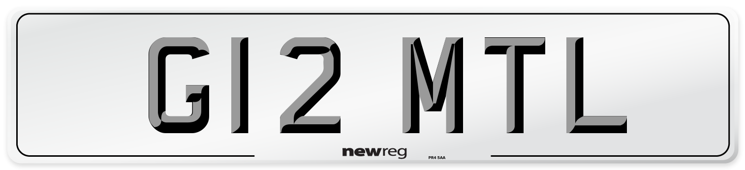 G12 MTL Front Number Plate