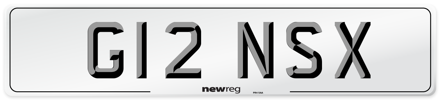 G12 NSX Front Number Plate