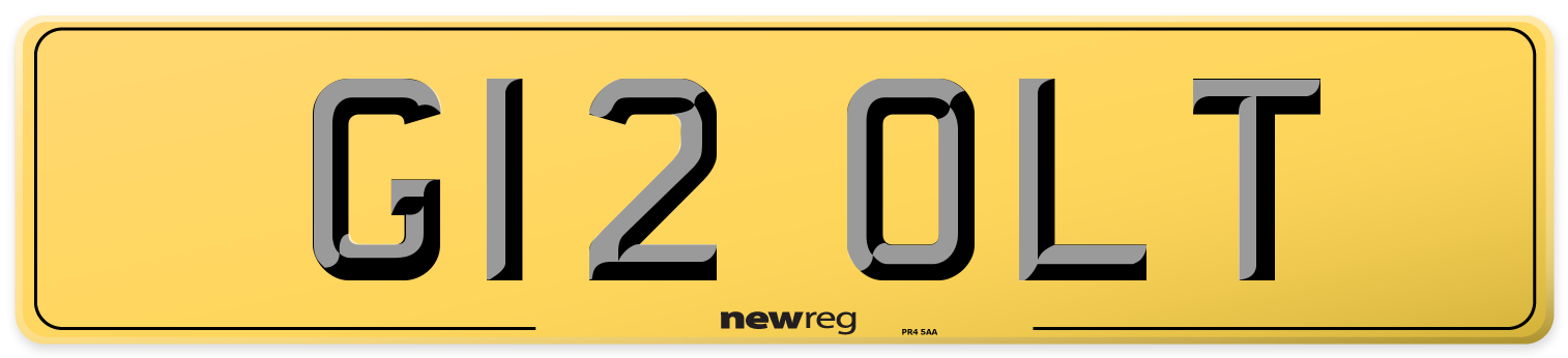 G12 OLT Rear Number Plate